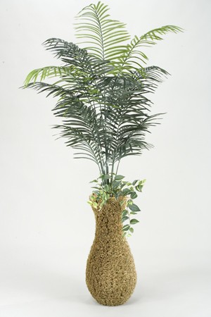 7 Areca Palm In Tall Grass Basket Floor Vase Boulevard Urban Living