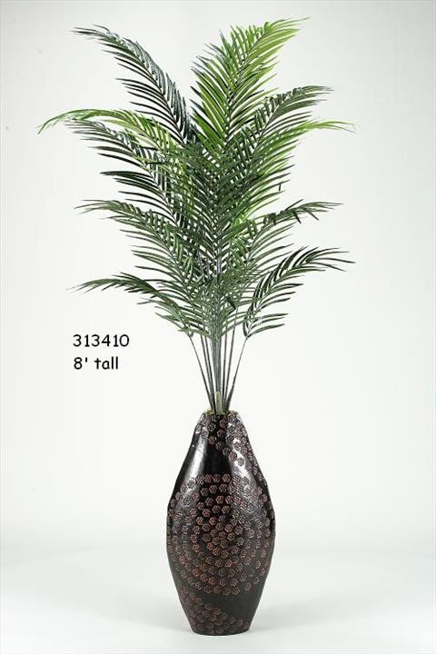 Areca Palm In Tall Metal Floor Vase Boulevard Urban Living