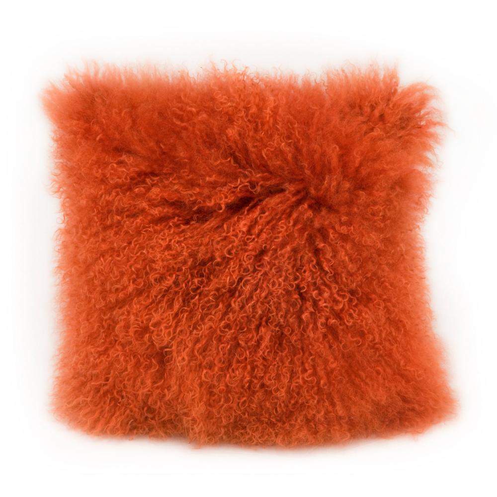 Lamb Fur Pillow Orange - Boulevard 