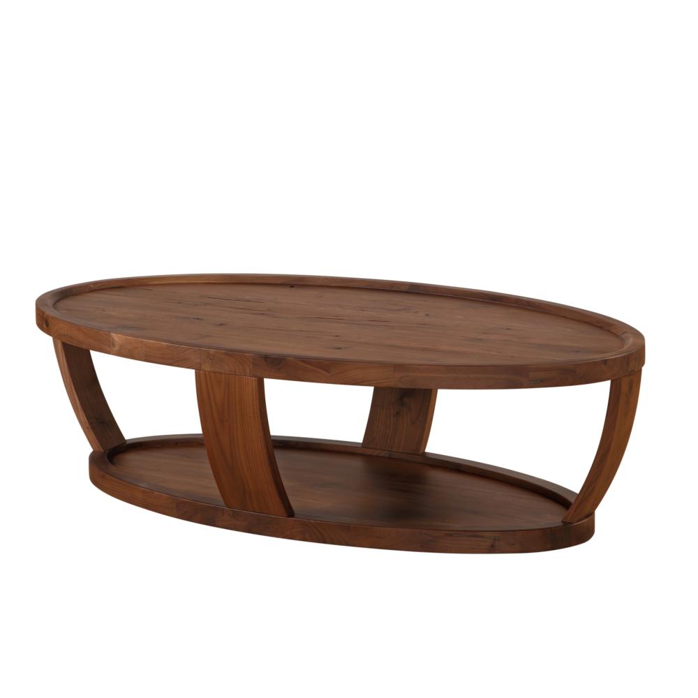 Dylan Oval Coffee Table Rustic Walnut Boulevard Urban Living