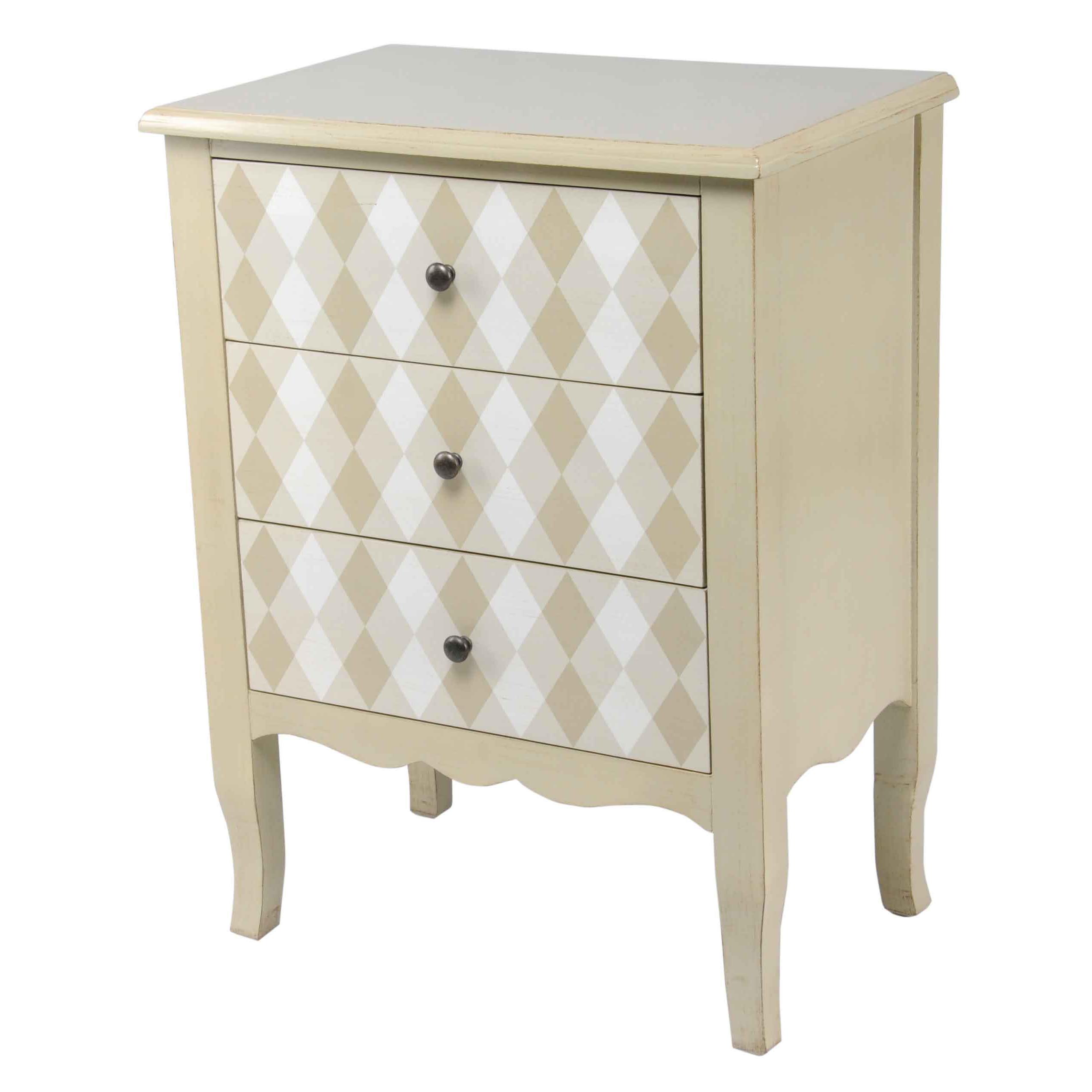 Vicenza Small Cabinet 3 Drawers Argyle Cream Boulevard Urban Living