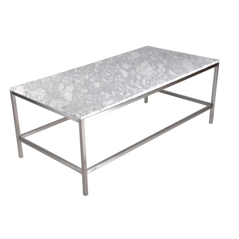 Shea Kd Coffee Table Frame Top Sold Separately Brushed Stainless Steel