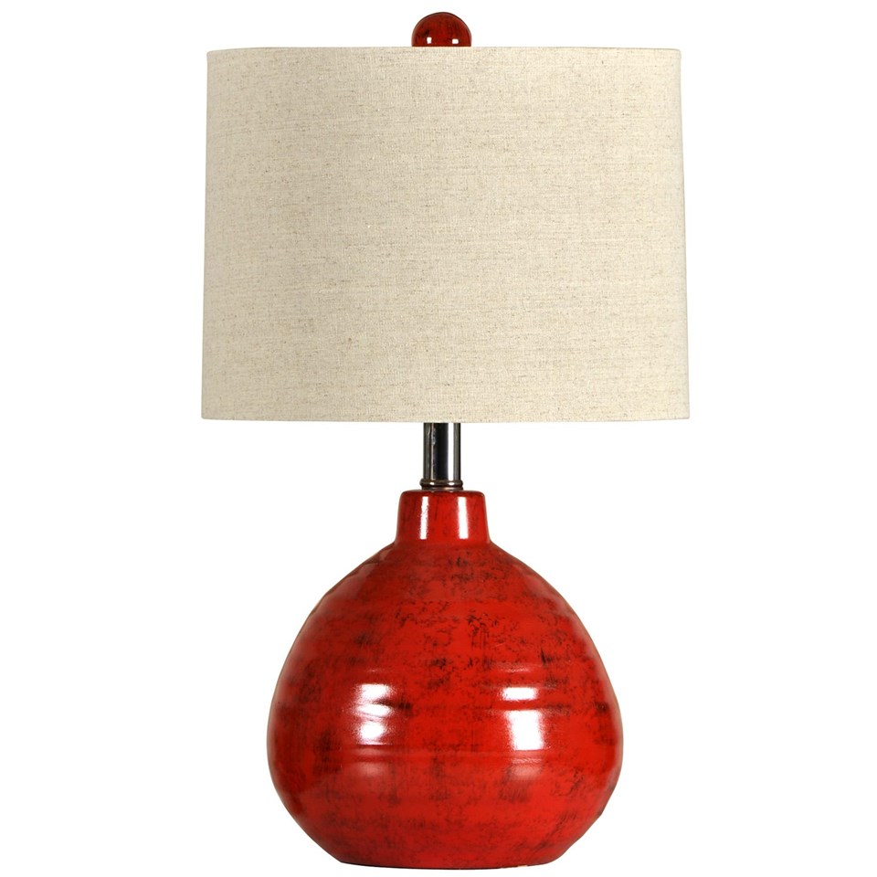 red base table lamps