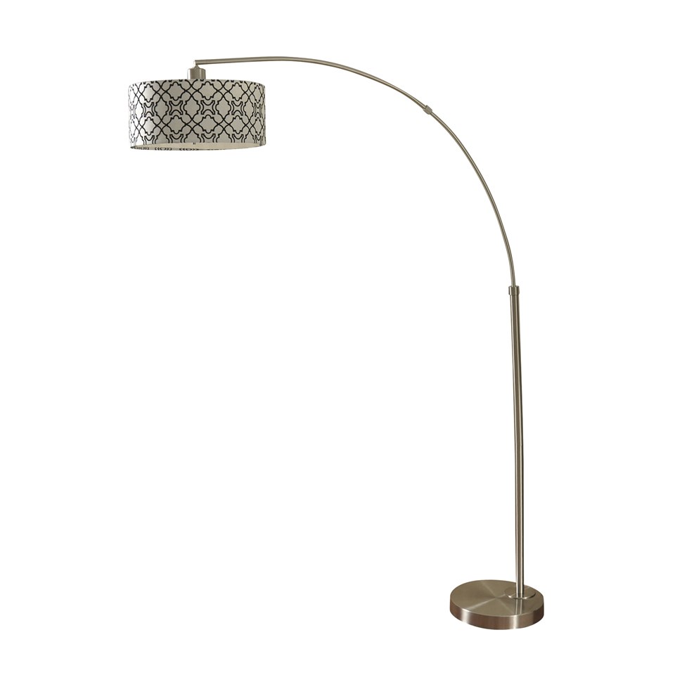 Brushed Steel One Arm Arch Floor Lamp - Boulevard Urban Living Brushed Steel One Arm Arch Floor Lamp - Boulevard Urban Living