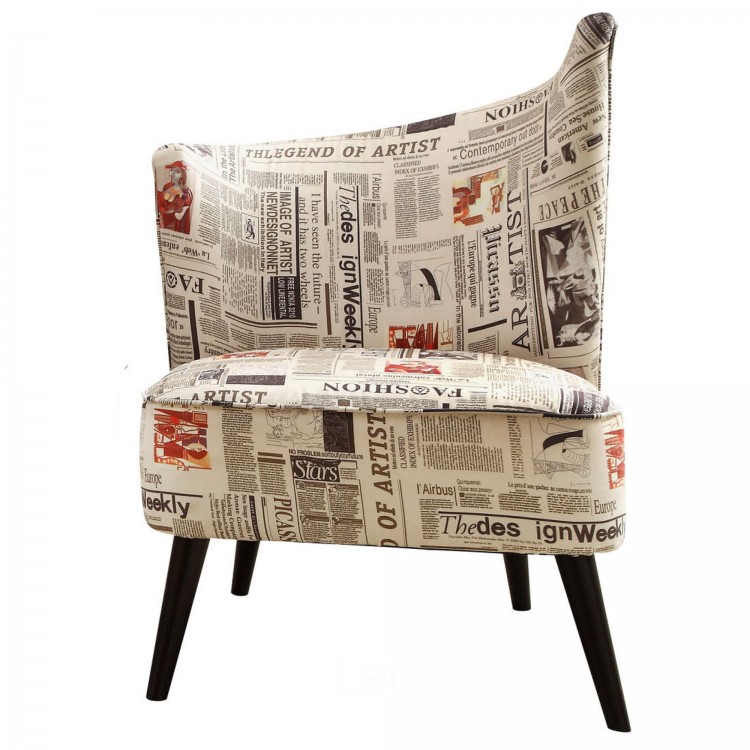 fabric accent chairs small elegant accent chair with flared back left side in newspaper fabric boulevard urban living fabric accent chairs small elegant accent chair with flared back left side in newspaper fabric boulevard urban living