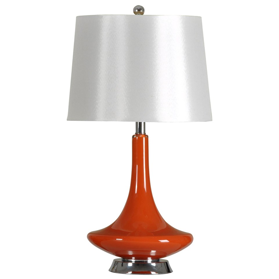 Retro Orange Glass Table Lamp Boulevard Urban Living