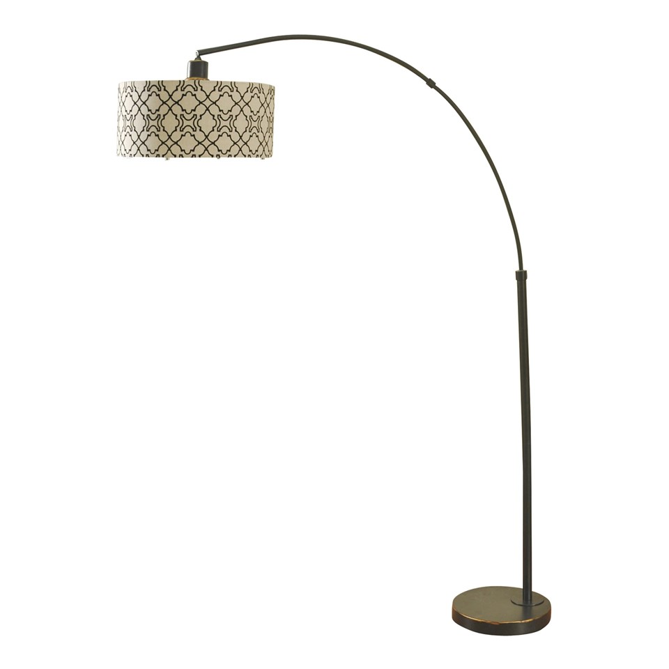 Russet Brown Metal One Arm Arch Floor Lamp - Boulevard Urban Living Russet Brown Metal One Arm Arch Floor Lamp - Boulevard Urban Living